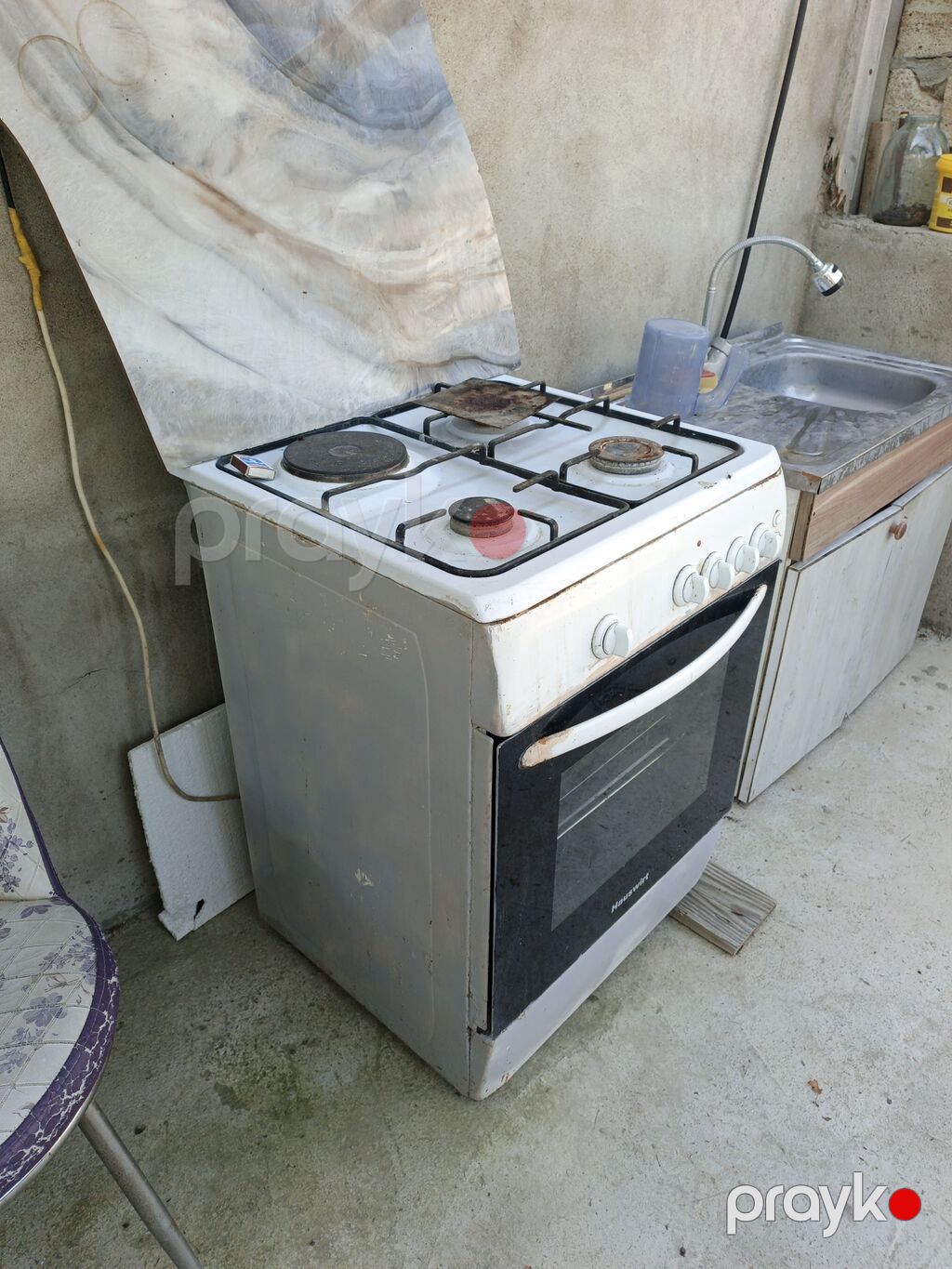 Qarışıq sobası Ayrıca dayanan, 4 gözlü, İşlənmiş — Plitələr, Xırdalan (4)