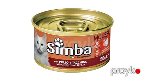 Pişiklər üçün nəm yem Simba Mousse with Chicken and Turkey, 85 q — Bakı