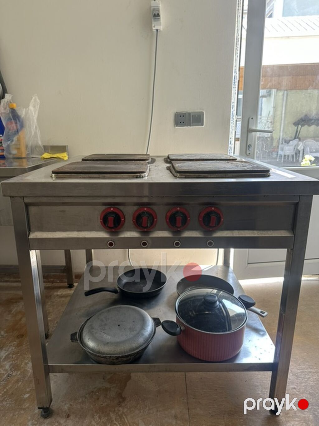Peşəkar elektrik plitəsi – 4 gözlü, paslanmayan poladdan korpus — İsitmə avadanlığı, Masazır (3)