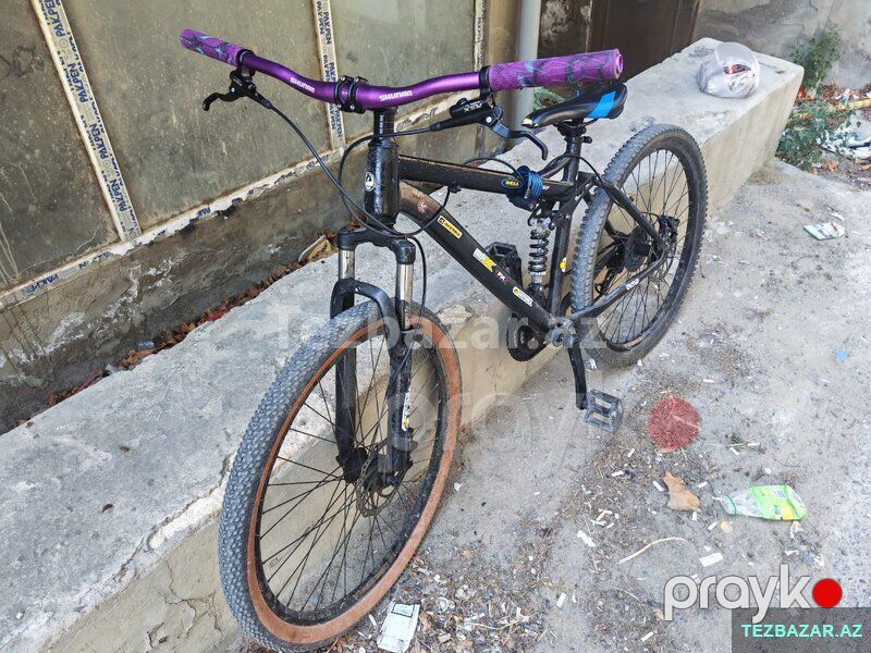 Dağ velosipedi – toba 206modeli qara rengde krasqalanib — Velosipedlər, Xırdalan (4)