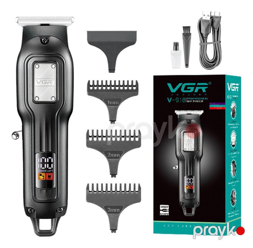 Trimmer VGR 918 - 600mAh / 100 Dəqiqə / 1 Sürət 6500RPM / Cord/Cordles — Saç kəsmə maşınları, Bakı (3)