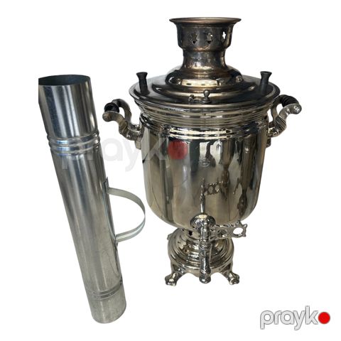 Samovar 2560698, latun/mis, gümüşü, 7 l
