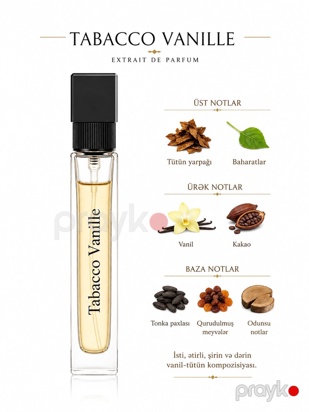 Tabacco Vanille Extrait De Parfum uniseks, 10 ml — Mallar, Bakı (3)