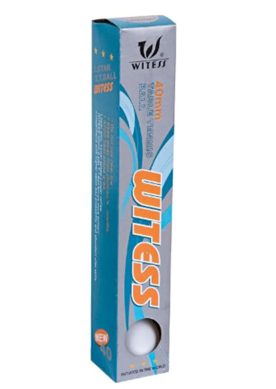 Masaüstü tennis üçün top dəsti Witess, 6 əd, ağ, 40mm - WS0871 — Bakı
