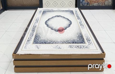 Xalça Bamboo Ipek 513 Grey Blue, bambuk, boz/göy, 200x300 sm — Bakı