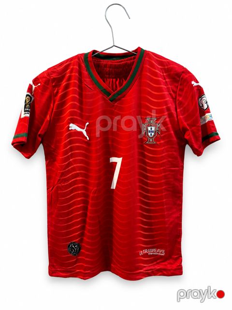 Futbolka uniseks Ronaldo, qırmızı, tekstil, ölçü 140 — Bakı