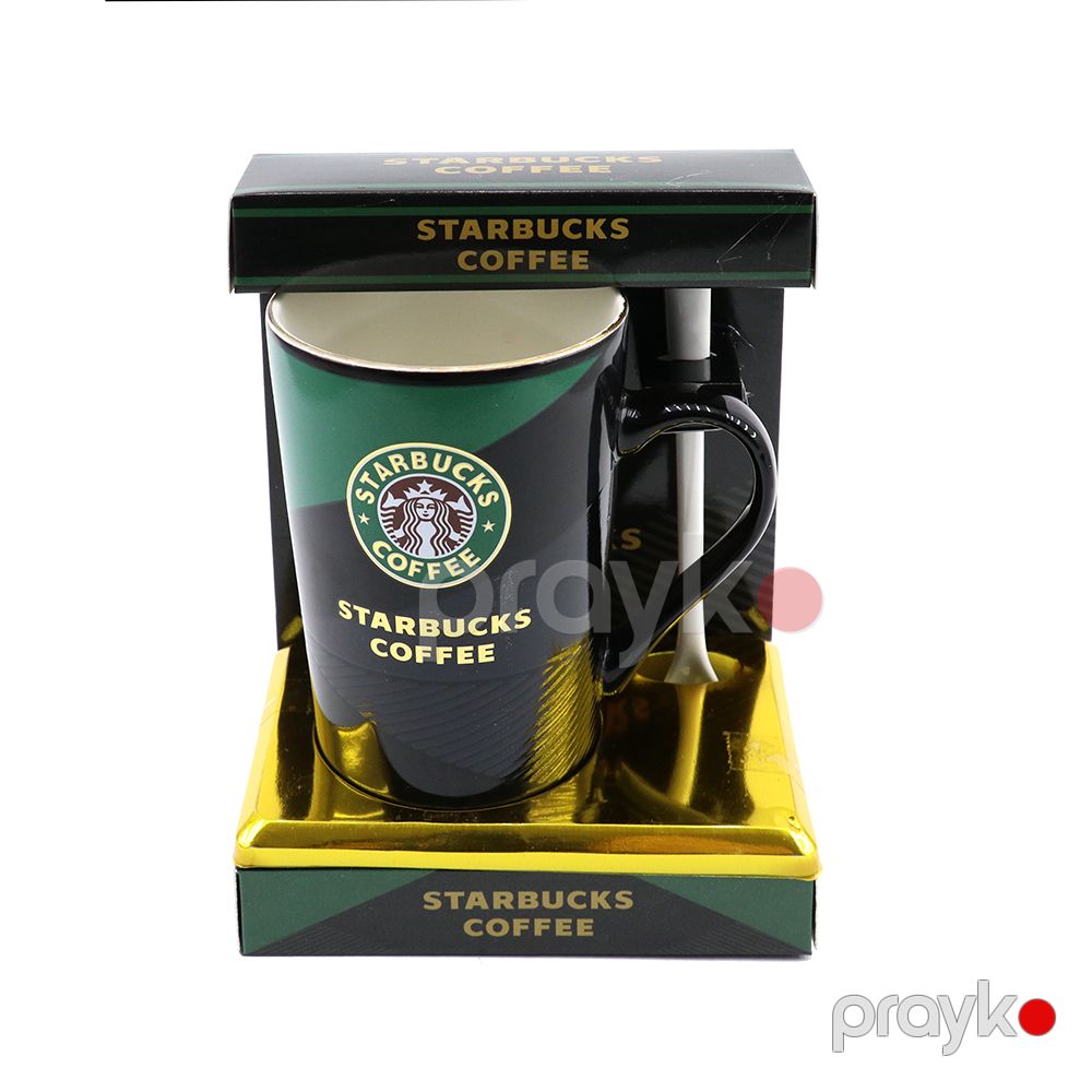 Starbucks Klassik Keramika Fincan Dəsti – Qaşıqla Birlikdə — Ev malları, Bakı (2)
