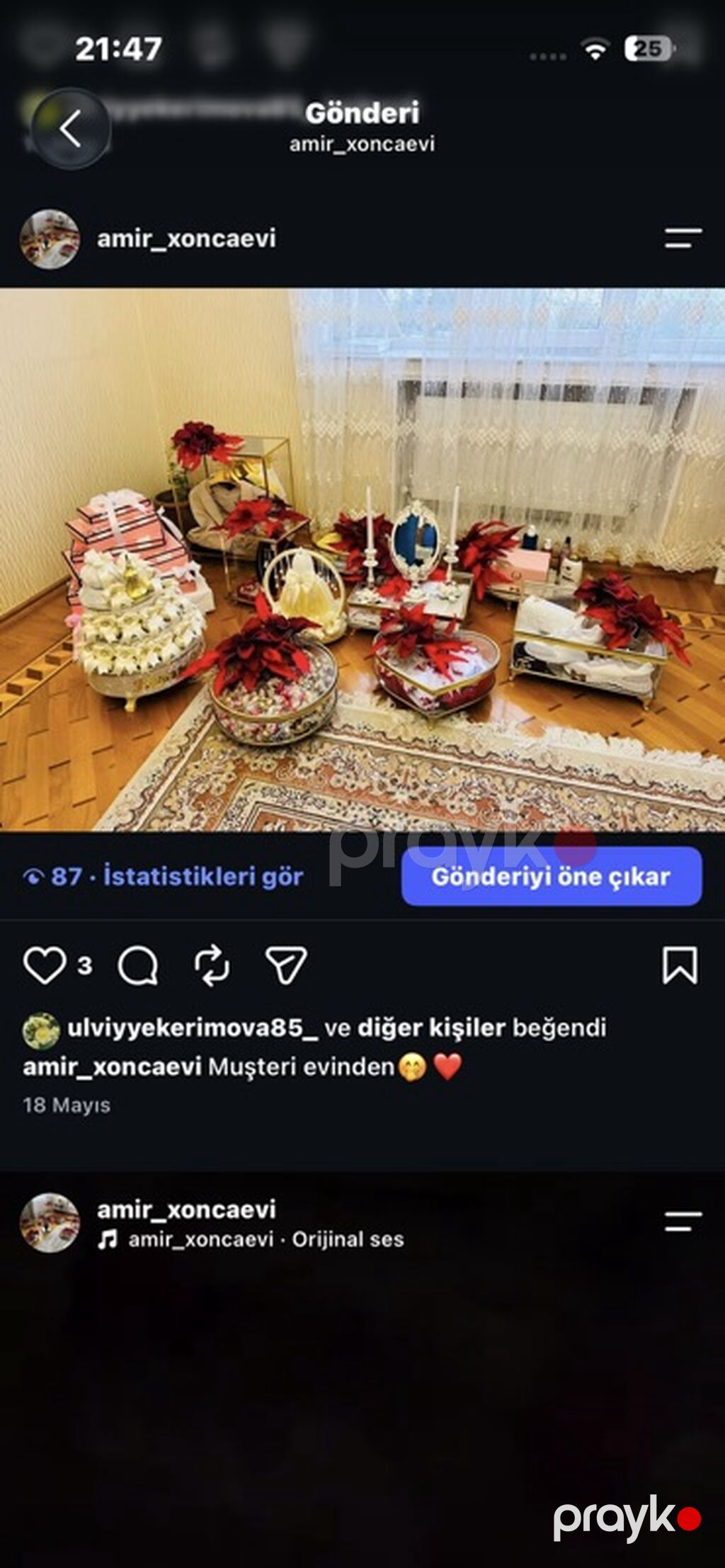 12ədəd xonçadı qirmizi goy ag guller movcuddur. Kirayəsi 5azndir — Bayram məmulatı, Bakı (6)