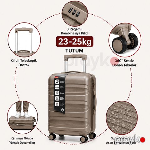 Çamadan, bej, plastik, ölçü 2XL — Bakı