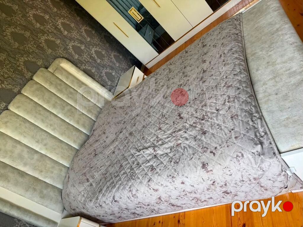 Zərif qonaq otağı mebel dəsti - Rəng və material: Açıq boz, yumşaq — Yataq otağı mobilya dəstləri, Bakı (9)