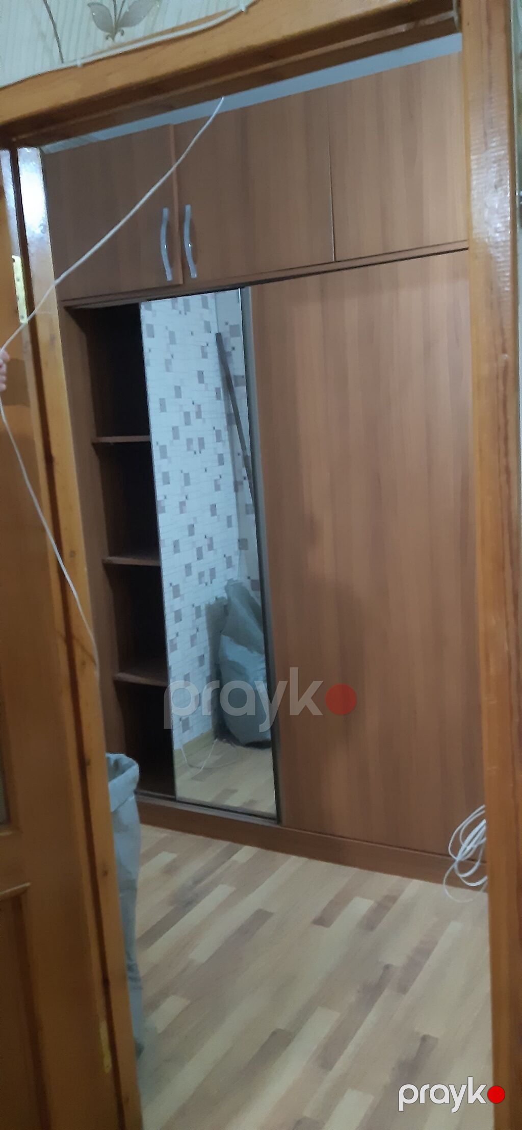 Yeni, 2 qapılı, Güzgülü, Qəhvəyi, Kupe, Düz dolab — Şkaflar, Bakı (3)
