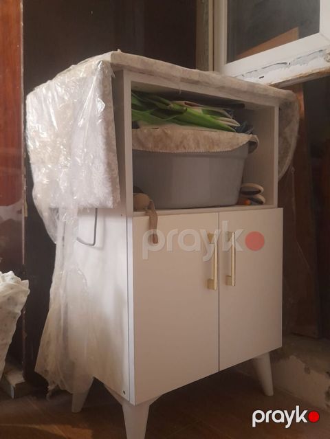 Ağ rəngli çoxfunksiyalı şkaf - Material: laminat/MDF lövhə - Rəng — Digah