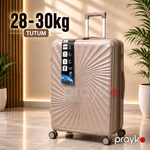 Çamadan 3130, ABS plastik, bej, 4 təkər, 28–30 kq — Bakı