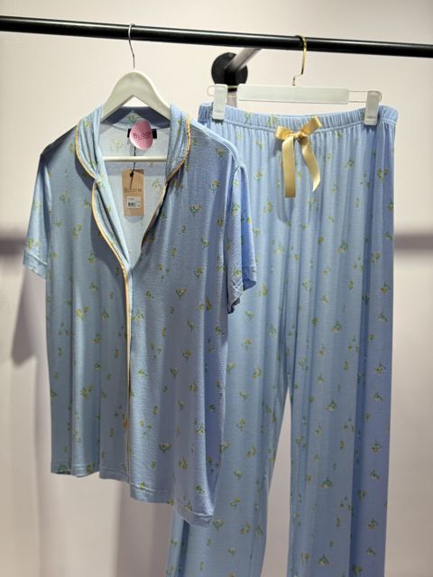 Qadınlar üçün şalvarlı pijama dəsti 2965, mavi, elastan/viskoz, ölçü S — Bakı
