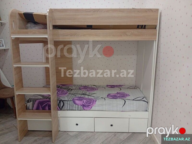 İkimərtəbəli çarpayı satılır — Mebel, Xırdalan (4)