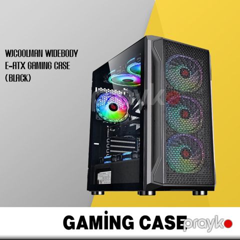 Gaming case "WjCoolman Widebody E-Atx" (Black) — Bakı