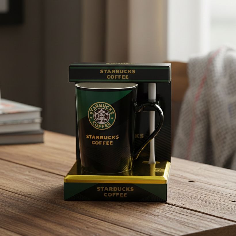 Starbucks Klassik Keramika Fincan Dəsti – Qaşıqla Birlikdə — Ev malları, Bakı (6)