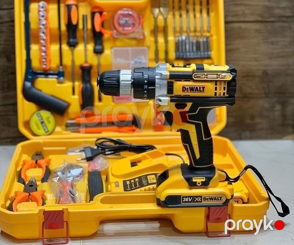 Dewalt 36V XR akkumulaytorlu təmir dəsti – çoxfunksiyalı qazma/şurup — Drels, vintovkular və qaitkçekicilər, Digah (2)