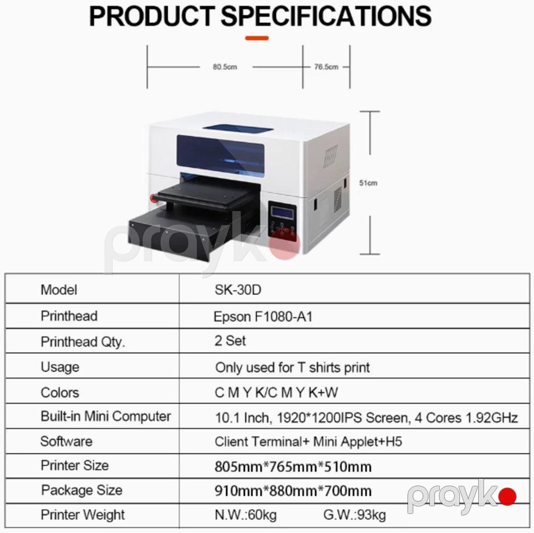 Sunika DTG printer SK30D — Biznes və avadanlıq, Bakı (6)