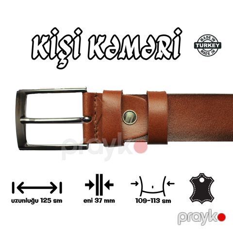 Kişilər üçün kəmər Barış Saraciye ELMR04, qara, dəri, ölçü 125 sm — Bakı