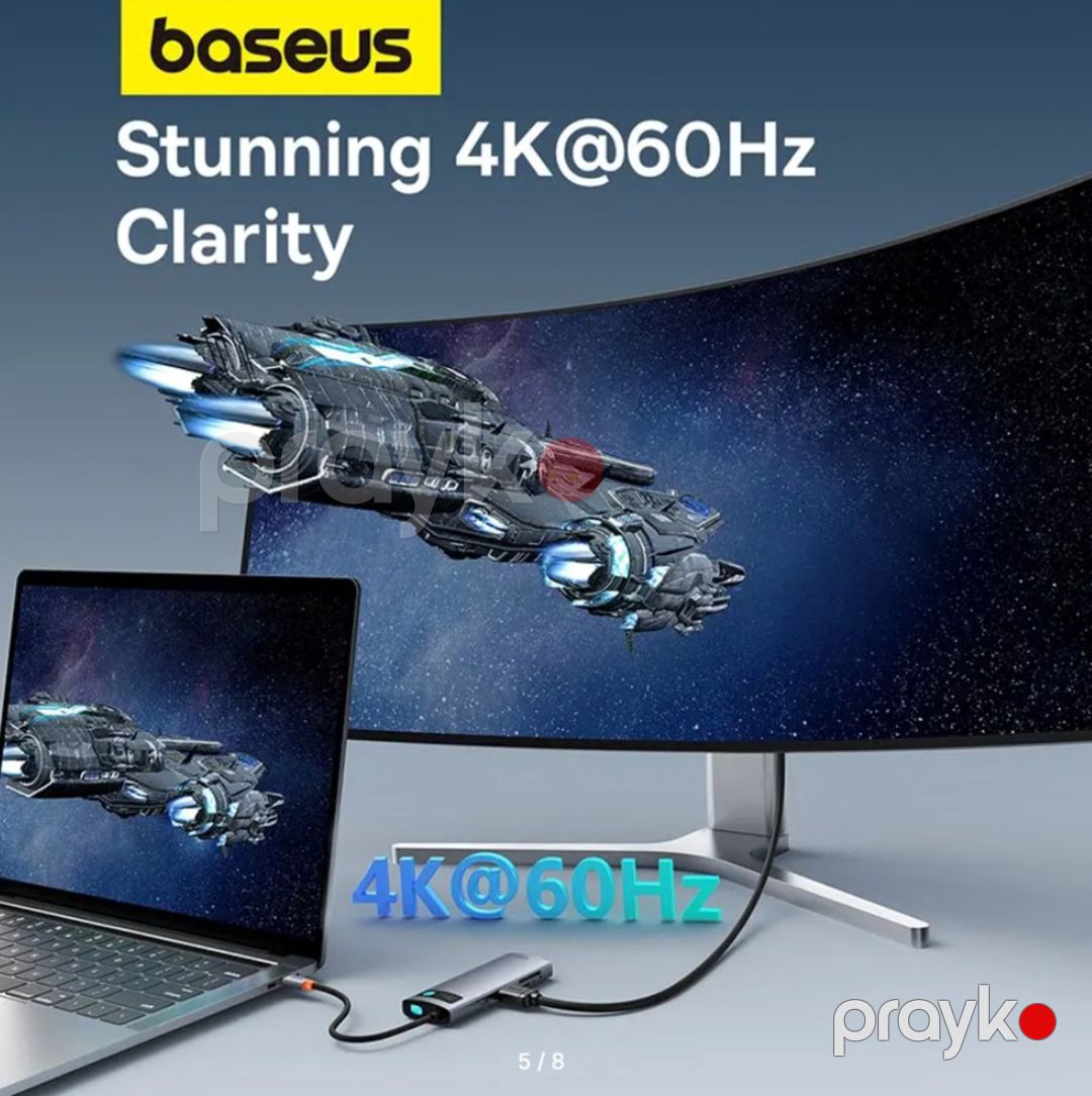 TypeC 4K HUB "Baseus 7in1" — Periferik cihazlar, Bakı (4)