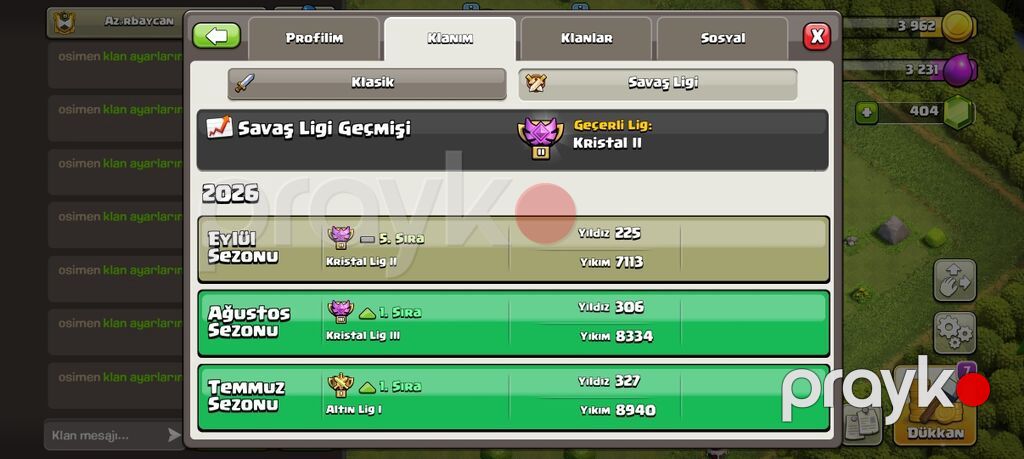 Clash of Clans klanı: AZəRbəycan (tag: #2GRV89P0U) - Klan səviyyəsi — Digər, Ucar (3)