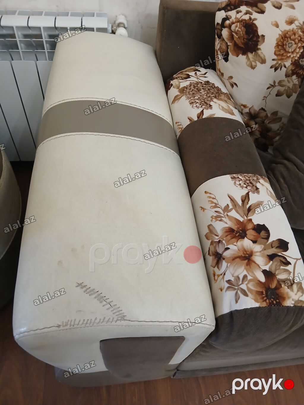 Künc divan, İşlənmiş, Açılmayan, Bazasız, Vеlur parça, Çatdırılma yoxdur — Mebel, Bakı (4)