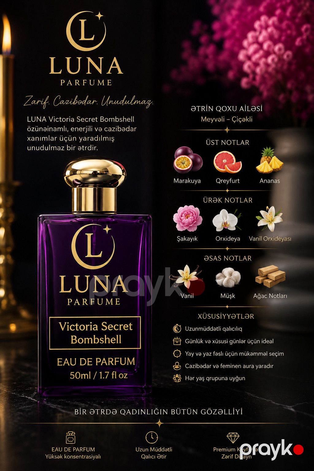 No brand Bombshell qadınlar üçün ətir suyu 50 ml — Mallar, Bakı (2)