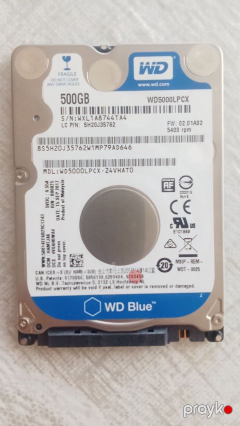 Hdd/wd 500 GB az işlənib, noutbuk üçün, sağlamlıq 100% Satılan kimi — Bakı