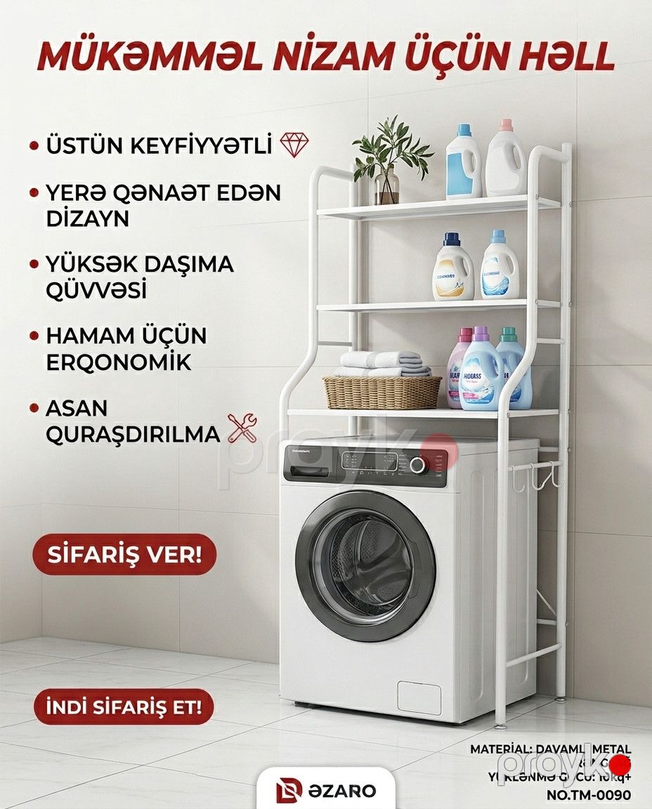 Paltaryuyan maşının üstü üçün metal rəf — Mallar, Bakı (2)