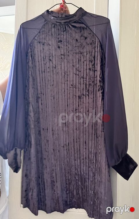 Qadın geyimləri – 4 ədəd zərif don dəsti 1) Tünd bənövşəyi minidress — Xırdalan
