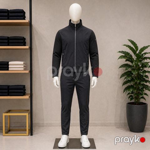 Kişilər üçün idman kostyumu 2274587, qara, poliester, ölçü XL — Bakı