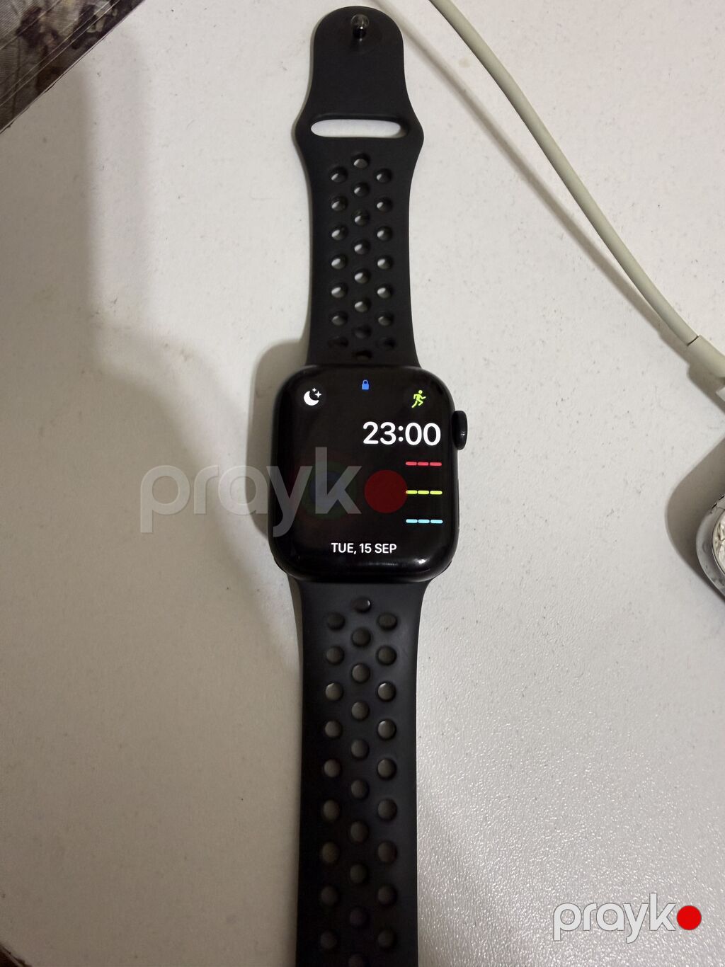 Apple watch 7 nike edition. 41mm 84% pil. Hərşeyi işləyir — Ağıllı saatlar, Bakı (3)