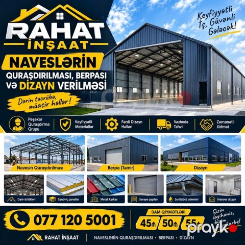 Naveslerin qurawdrlmasi berpasi temiri ve dizaynlarin verlmesi — Bakı