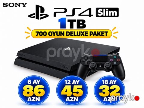PS4 slim+deluxe paket 700 oyun — Bakı