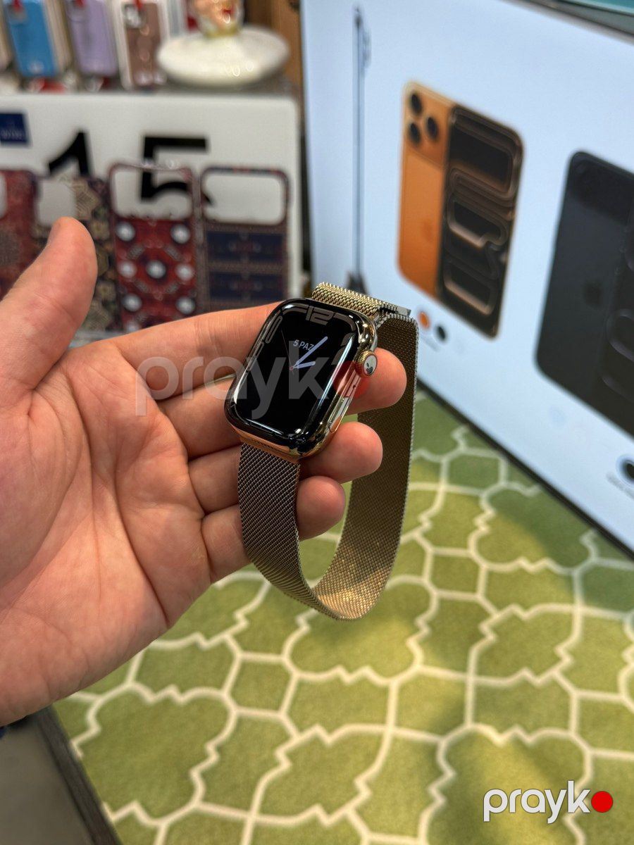 Apple Watch Series 8 Steel Gold 45mm — Ağıllı saatlar və biləkliklər, Bakı (2)