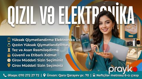 Qızıl və Elektronika üzrə lombard xidməti - Elektronika üçün yüksək — Bakı