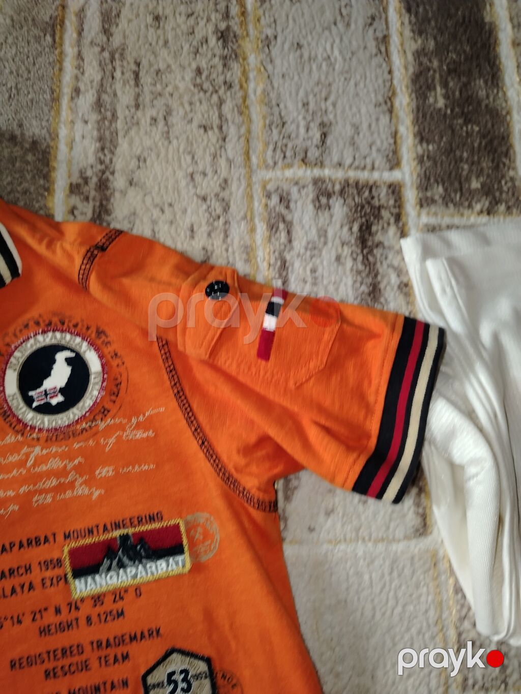 Nanga Parbat brendindən kişi polo köynəyi - Rəng: narıncı - Model — Futbolka və polo, Bakı (5)