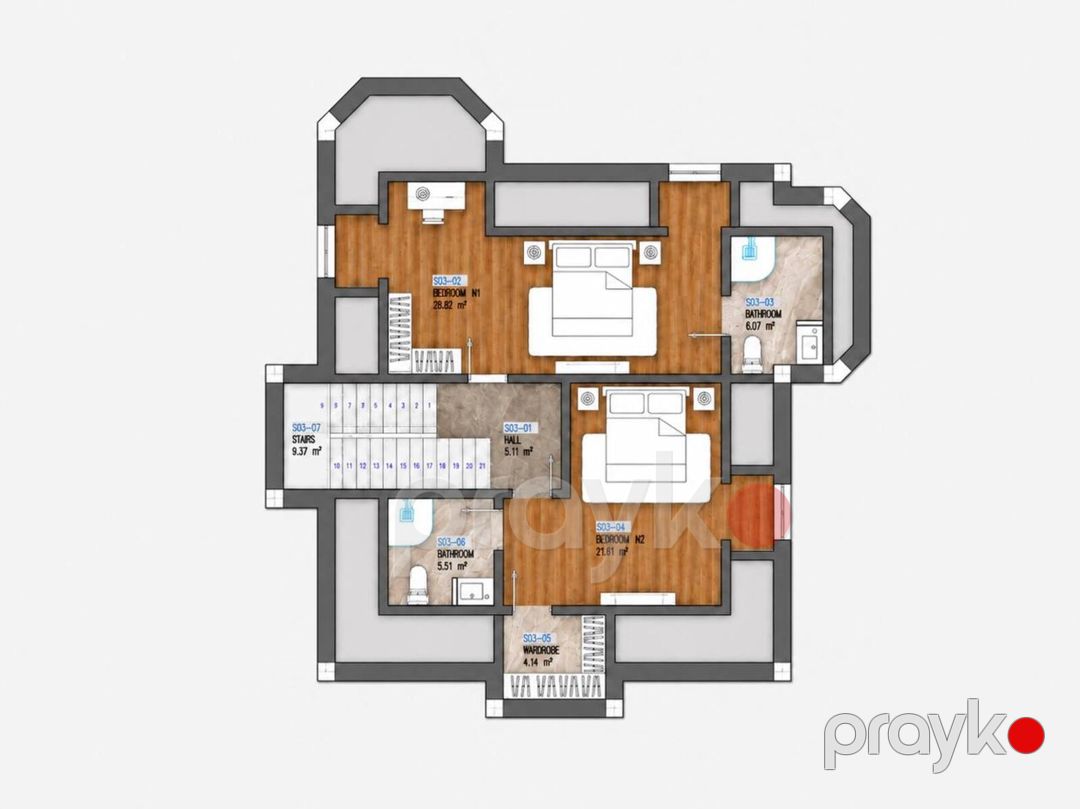 Satılır 8 otaqlı həyət evi/bağ evi 390 m² — Ev, villa, Bakı (7)