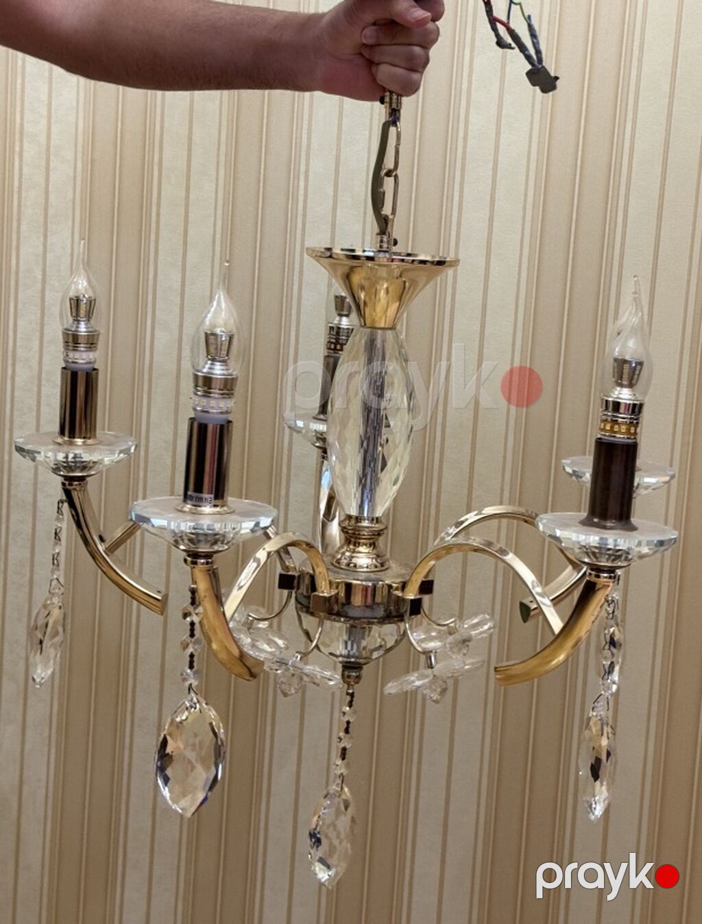 Çılçıraq, 5 lampa, Metal — Tavan is?qlar? v? cilc?raqlar, Bakı (2)