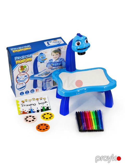 Uşaq masası və oturacaq SH-670, işıqlı və musiqili, mavi — Bakı