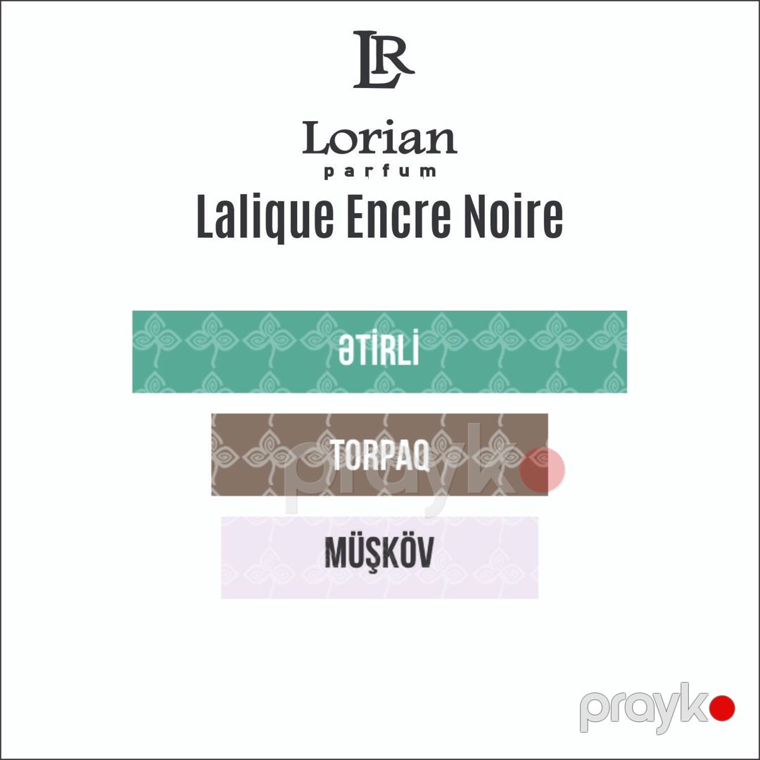 Tualet suyu Encre Noire kişi üçün 15 ml - Lorian-590-15 — Mallar, Bakı (2)