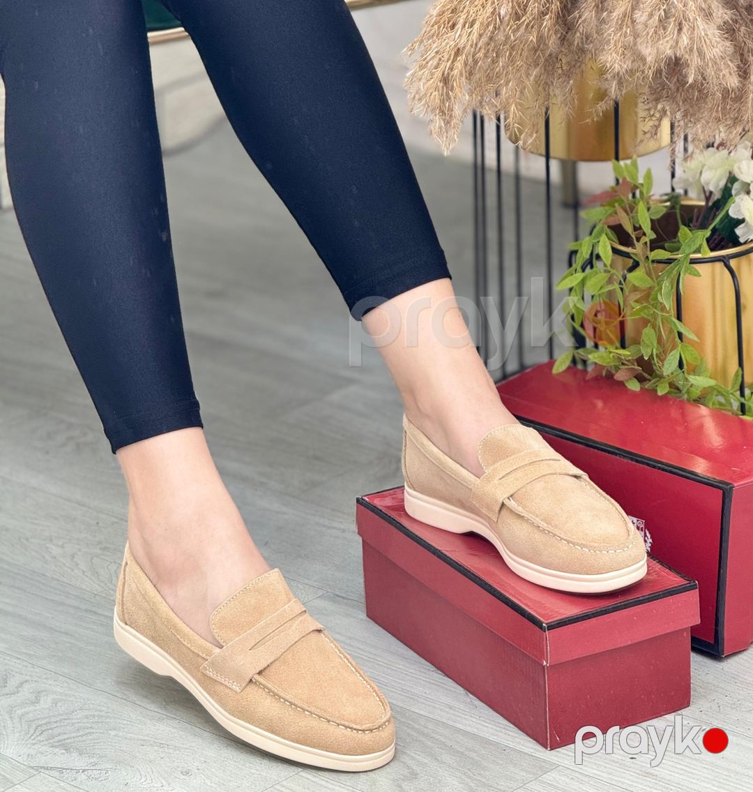 Qadınlar üçün lofer z-6 bej,rəng bej,material zamşa,ölçü 38 — Mallar, Bakı (3)