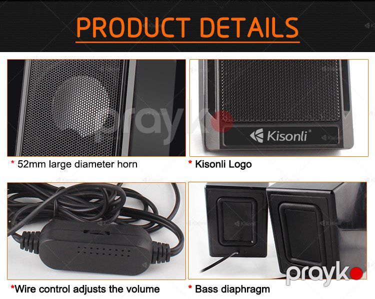Stereo Dinamik "Kisonli T020" (Usb Aux səs gücləndirici) — Səs texnikası, Bakı (5)