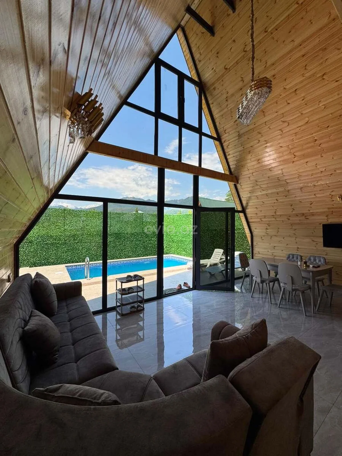 Kirayə 2 otaqlı A-frame Qəbələdə — Ev, villa, Qəbələ (2)