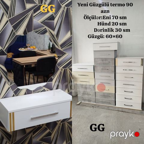 Yeni güzgülü termo – 90 AZN Məhsul təsviri: - Divara montaj olunan — Bakı