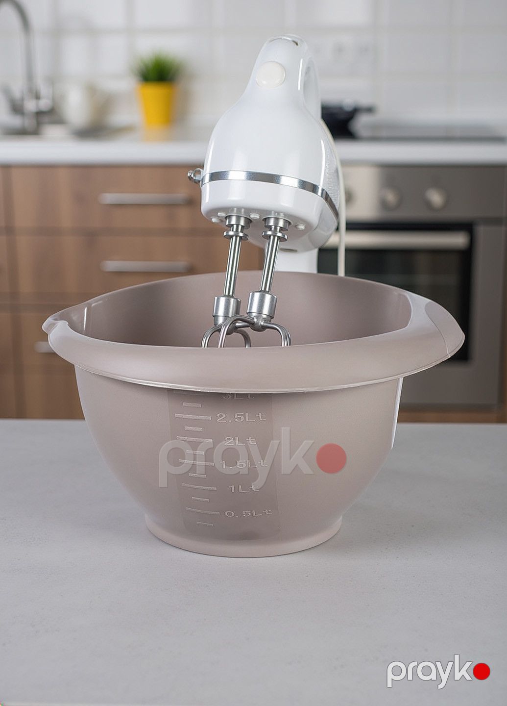 Mikser üçün kasa Stars Plast, plastik, qəhvəyi, 25.5х14 sm, 3000 ml — Mallar, Bakı (3)