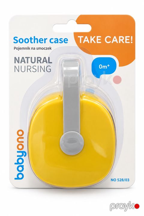 Əmzik qabı Babyono, 528/03 Soother Case, Plastik, Parlaq/isti, 1 əmzik — Bakı