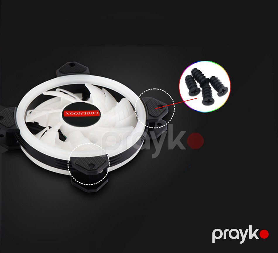 RGB kuler "Coolmoon Sunshine LED 120mm (Programable Case Fan)" — Kompüterlər və noutbuklar, Bakı (3)