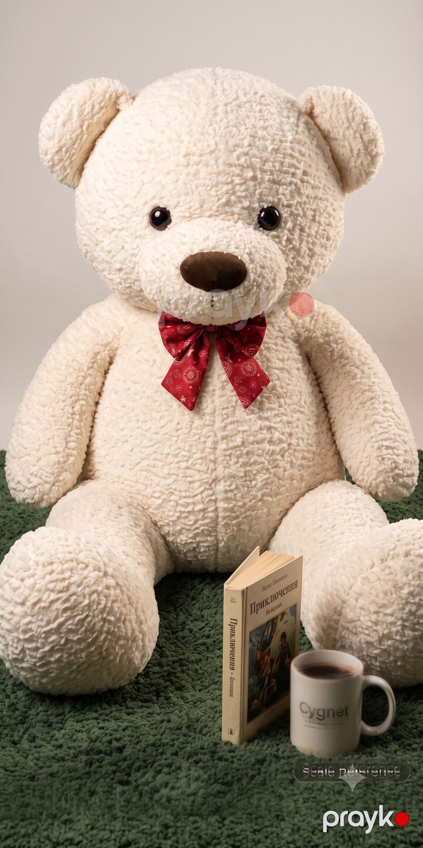 Yumşaq oyuncaq Krem, Peluş, Ağ, 6+, 90 sm — Yumşaq oyuncaqlar, Bakı (2)